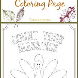 Kids Turkey Thanksgiving Coloring Page Count your Blessings
