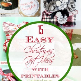 15 EASY Christmas Gift Ideas with Pritnables on Capturing-Joy.com