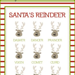 Reindeer Christmas printable decoration