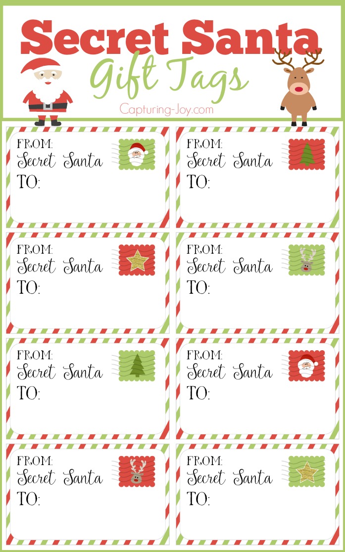 Secret Santa Gift Tags - Secret Santa Gift Exchange Ideas