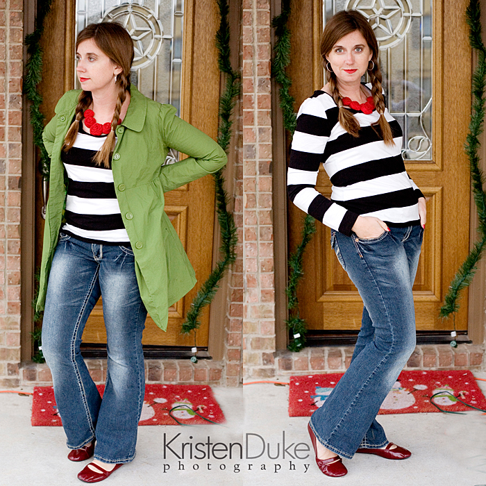 Get your fashion inspiration with different ways to wear red and green! Capturing-Joy.com