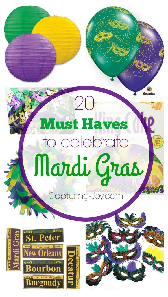 20 Must Haves to Celebrate Mardi Gras this year! Capturing-joy.com