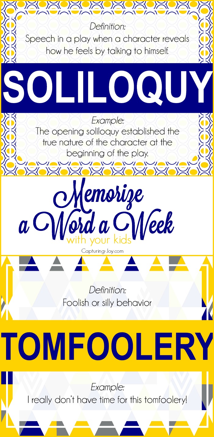 Memorize a Word a Week with your Kids, builds confidence and intelligence and family fun