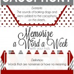 Memorize a Word a week with your kids