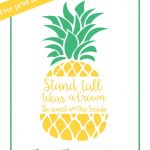 Free Pineapple Print and Coloring Page