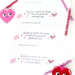 Just a Note Valentine Treat topper printable