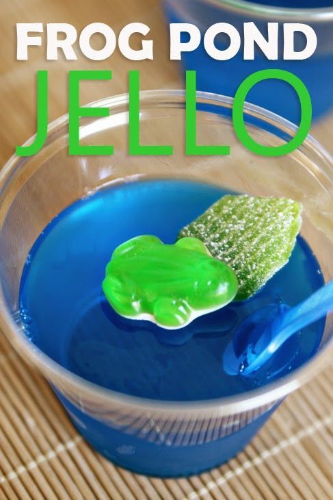 Jello Frog pond leap day snack idea