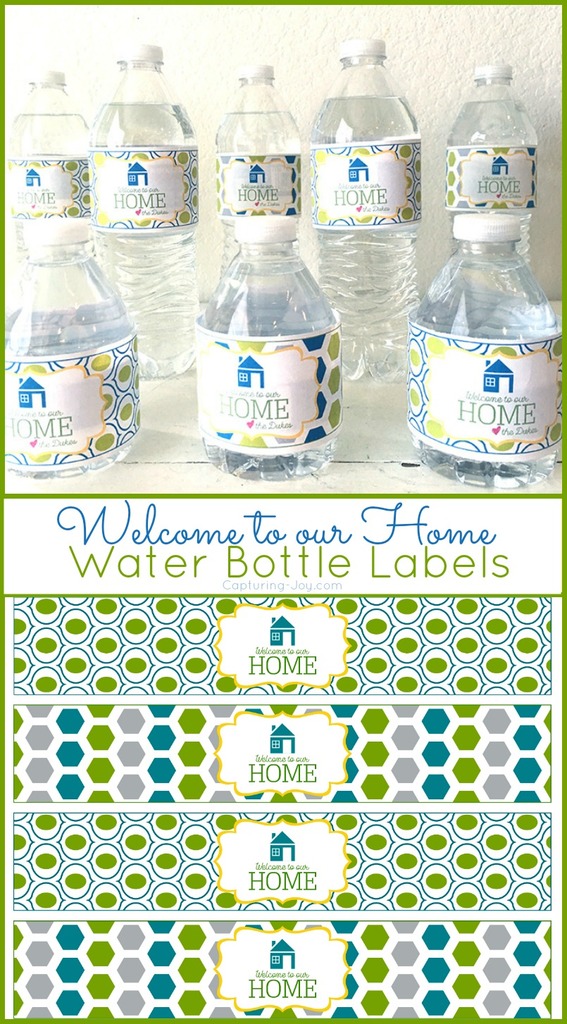 Welcome to Our Home Water Bottle Labels