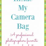 Inside by Camera bag from a professional photographer