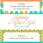 Memorize a Word a Week with your Kids