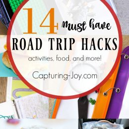 Road trips in the summer are one of my family's favorite activities but it can get tiresome. Here are 14 great road trip hacks: food, actives and more! | Capturing-Joy.com