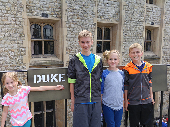 Duke at Tower of London