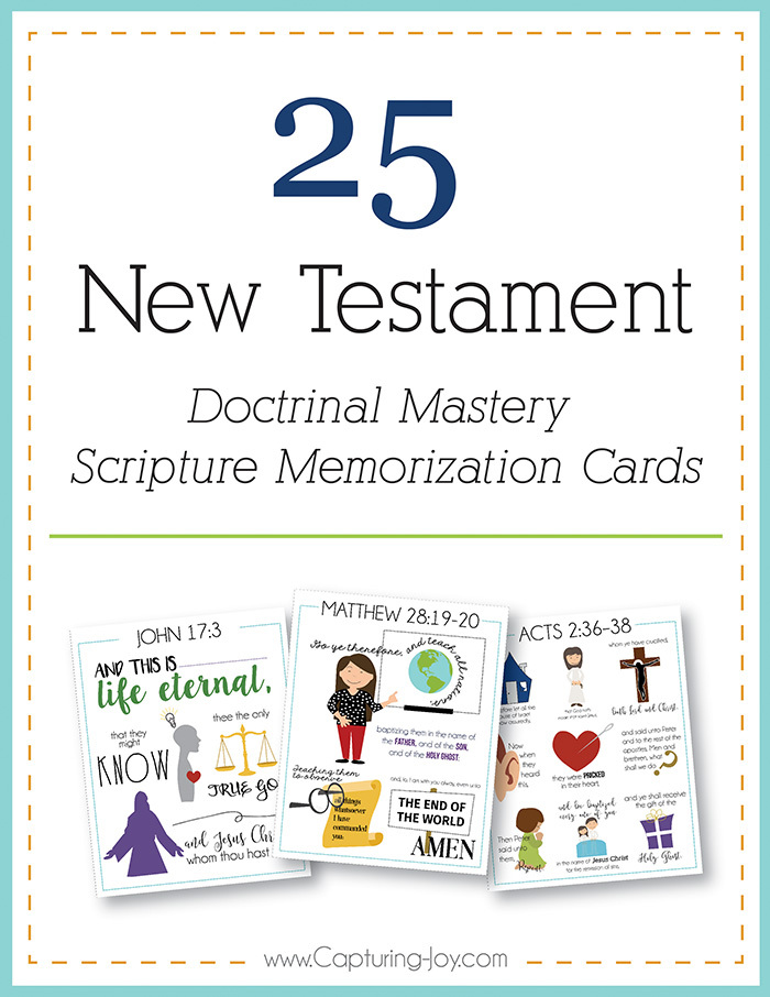 New Testament Scripture Mastery memorization cards