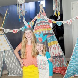 Teepee party and feather headdress