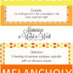 Memorize a word a week with your kids: Family Fun activity