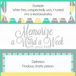 Memorize a Word a Week with your Kids