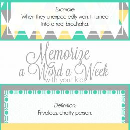 Memorize a Word a Week with your Kids