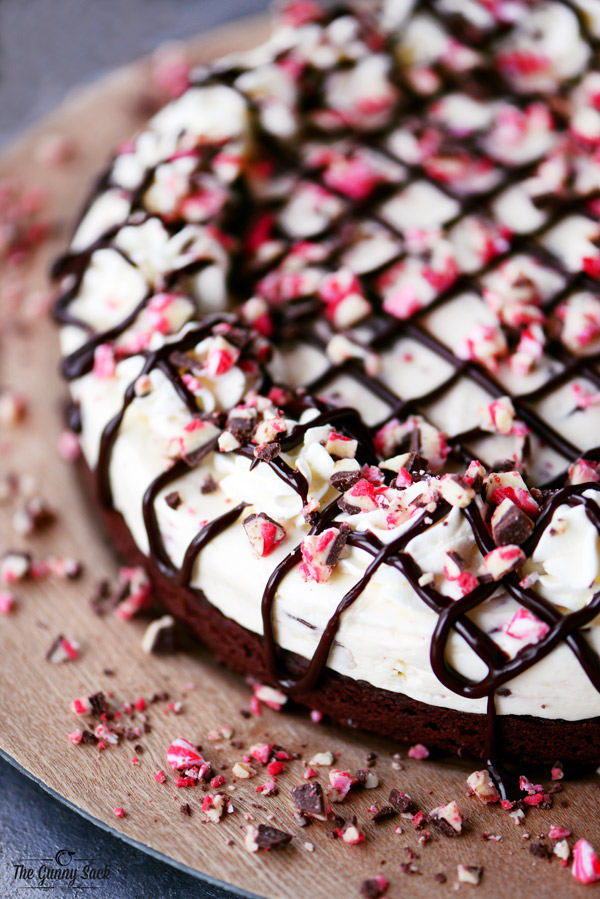 peppermint chocolate brownie cheesecake