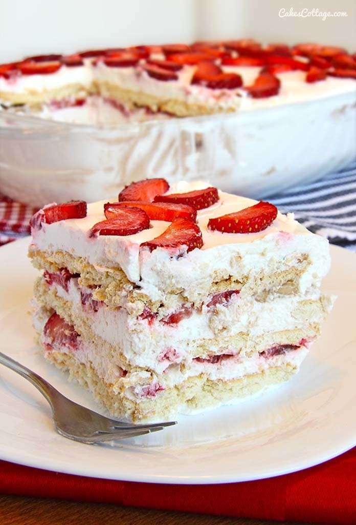 Strawberry Ice Box Cake