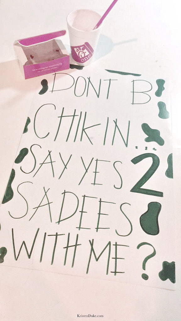 creative ideas to ask out on a date with chick fil a