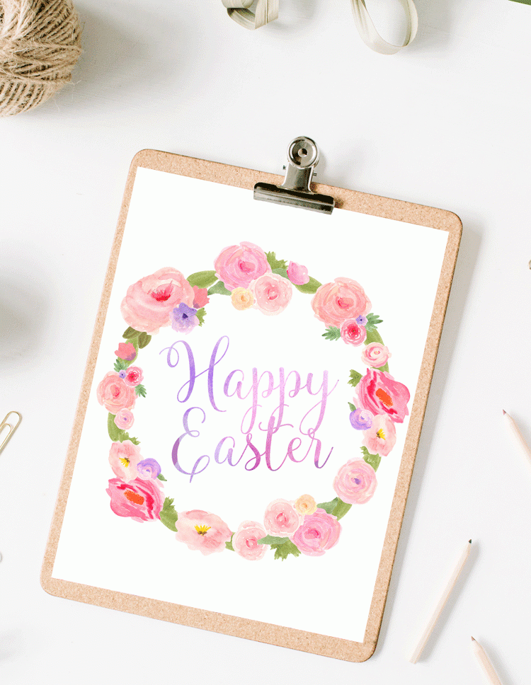 Watercolor Printables for Spring and Easter