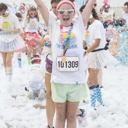 foam bath at the color run