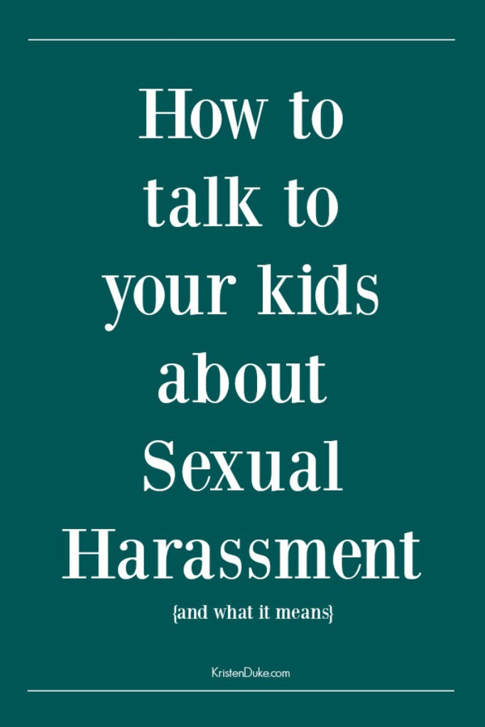 How to talk to your kids about sexual harassment and what it means