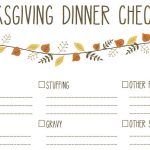 A Thanksgiving Dinner Checklist.
