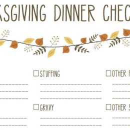 A Thanksgiving Dinner Checklist.