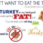 Visual for learning the " I Don't Want To Eat The Turkey" song.