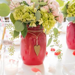 DLD Gold Heart Mason Jar